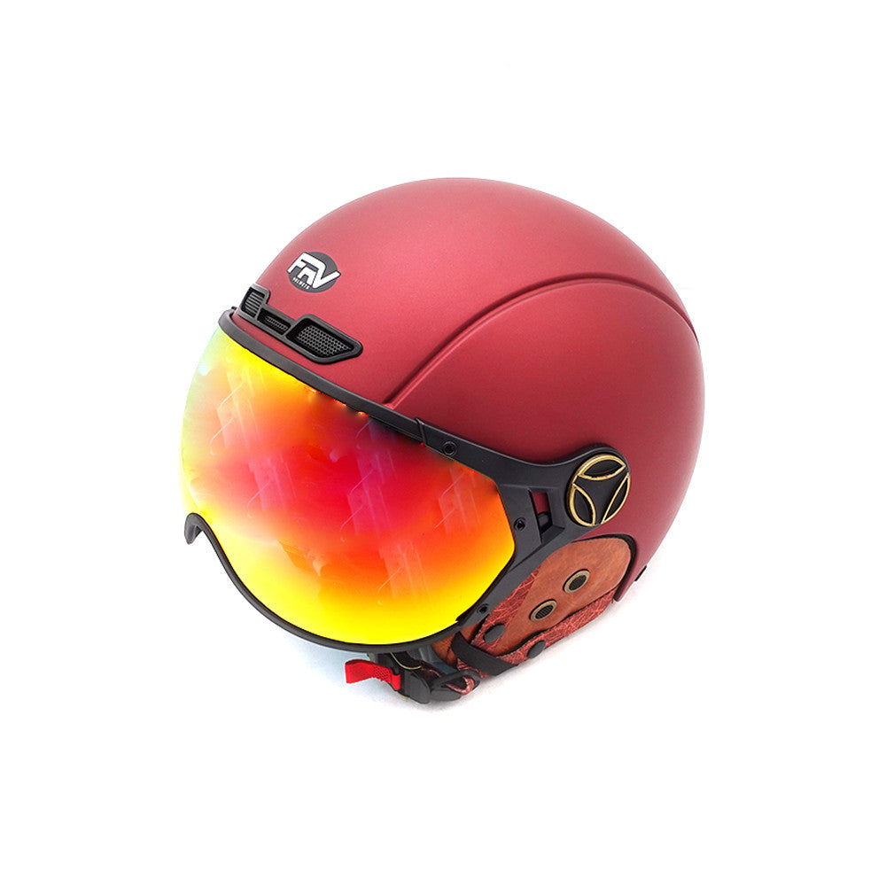 Casque JET  bordeaux mat (taille XS à XXL)