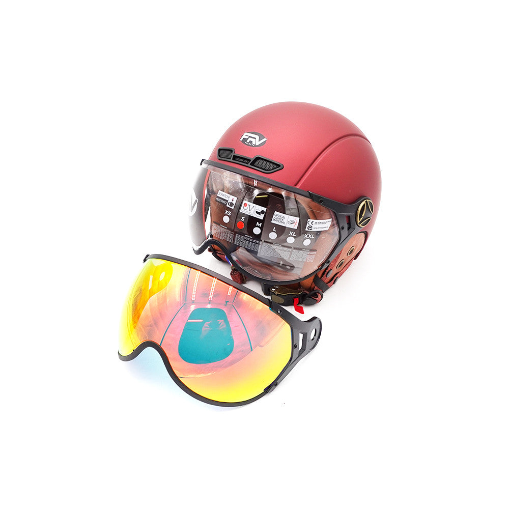 Casque JET  bordeaux mat (taille XS à XXL) (M)