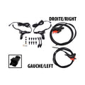 Kit freins hydrauliques 4 pistons  connecteur SM (1x AR gauche / AV droite + 1x AR droite /AV gauche)
