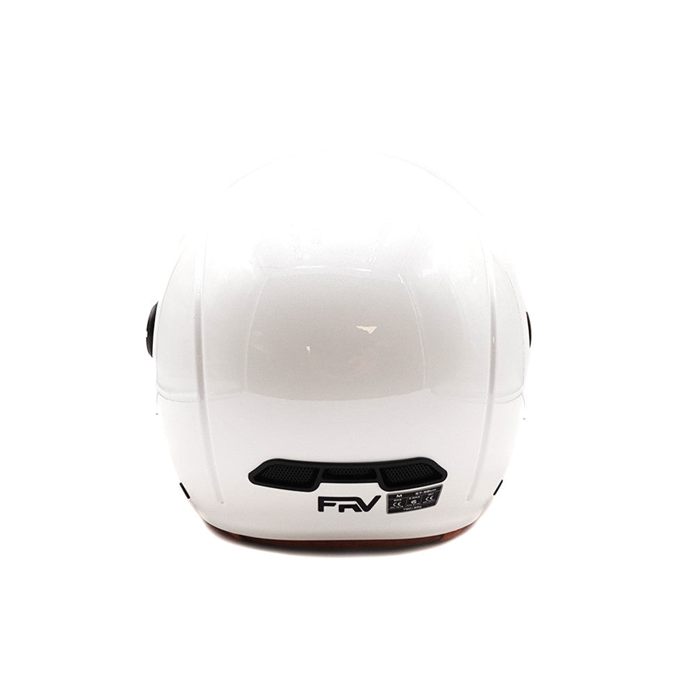 Casque JET  blanc brillant (taille XS à XXL) (L)