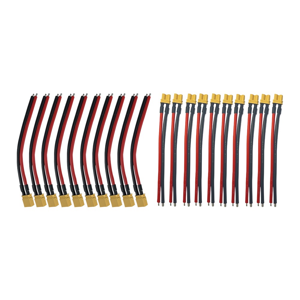 Pack Prises XT30 Avec Cables  X10 males + X10 femelles